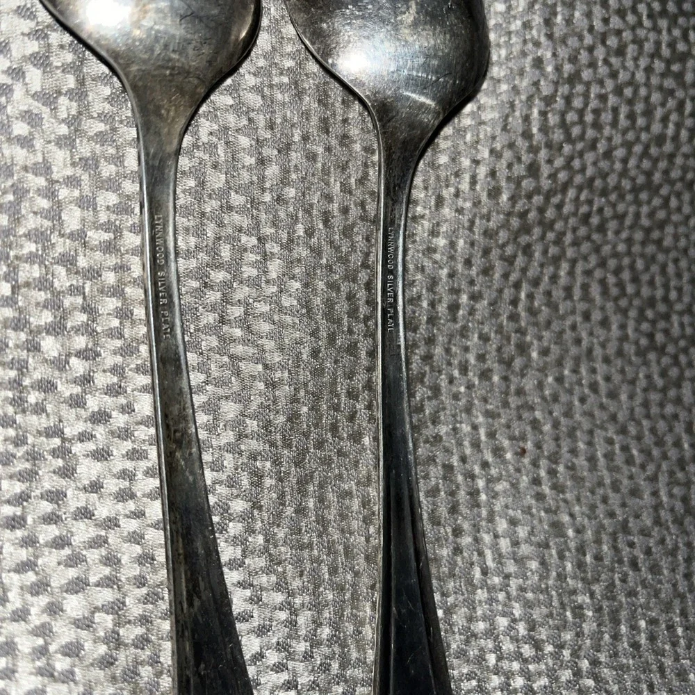 2 Oneida LYNNWOOD Silver-plate Serving Spoons‎ Need Polished